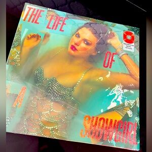 Taylor Swift The Life of a Showgirl Vinyl Record portofino orange glitter vinyl